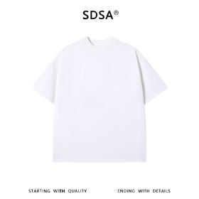SDSA男装2026新款轻奢美式高级感磨破印花字母圆领短袖T恤百搭