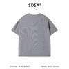 SDSA男装2026新款轻奢简约撞色拼接竖纹圆领短袖T恤百搭宽松上衣 商品缩略图4