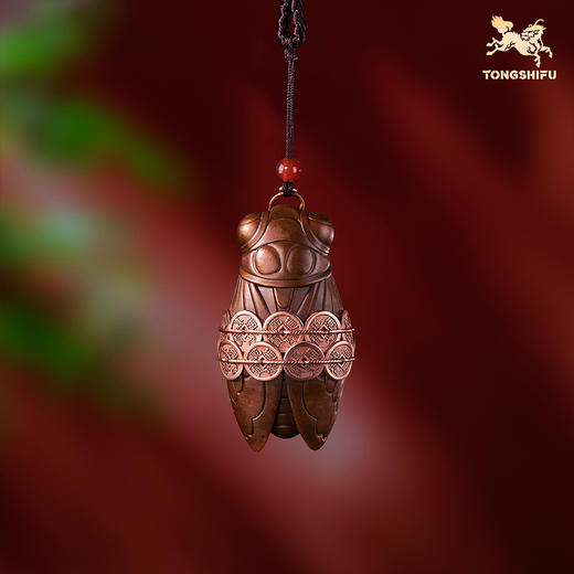 铜师傅《腰蝉万贯》上新了故宫联名 招财桌面紫铜摆件手把件 商品图0