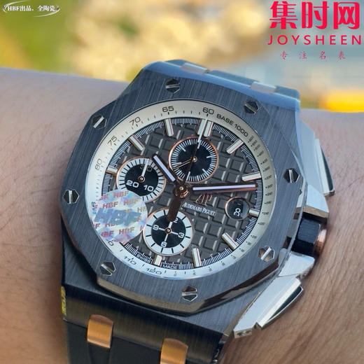 HBF爱彼皇家橡树离岸型26415陶瓷系列 26402黑陶瓷 男士腕表 表径44mm 7750改Cal.3126机 商品图5