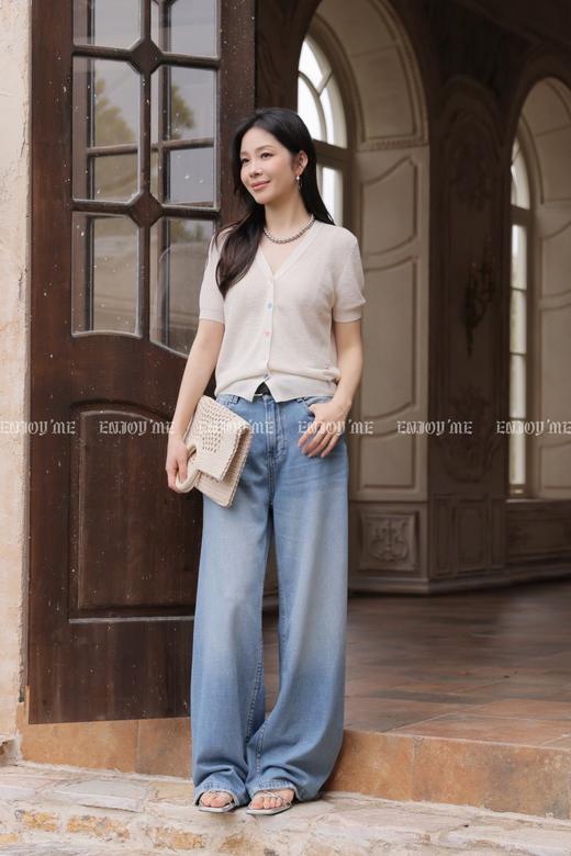 【门店同款】ENJOY夏季苏丹蓝细闪阔腿裤 170496723 商品图4