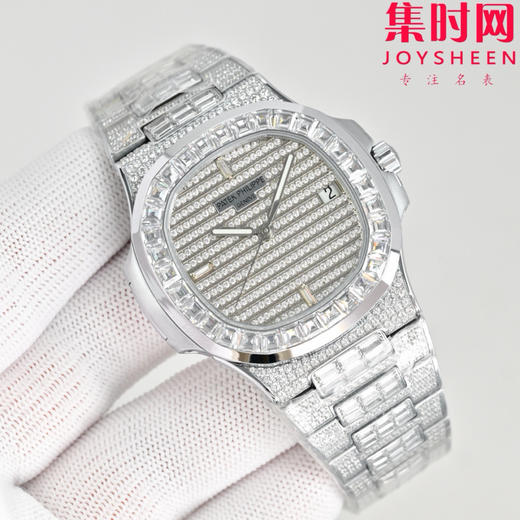 PDF百达翡丽 鹦鹉螺满天星5719系列 满钻鹦鹉螺 男士腕表 Nautilus 5719系列奢华满钻腕表 商品图0