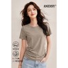 时尚圆领短袖褶皱收腰T恤 商品缩略图0