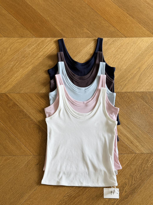 衣橱wan搭--穿出天鹅颈法式U领｜强捻螺纹背心【包邮+三天无理由退换】 商品图13