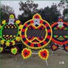 炫彩电子花圈防水重复使用白事丧事殡仪馆殡葬用品1.5米直径 2.6米高三根支架 商品缩略图0