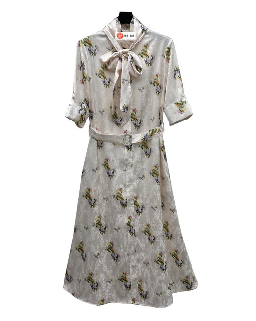 女款领带提花连衣裙zh010 商品图0