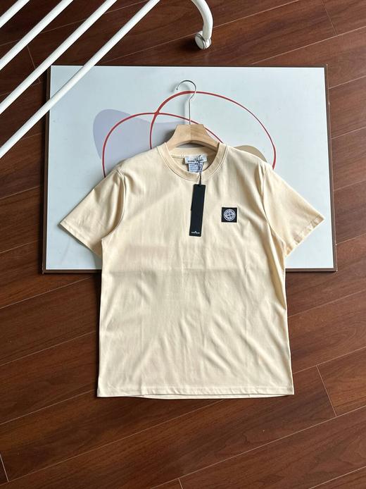 石头岛夏季胸前徽章LOGO短袖圆领T恤 商品图4