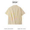 SDSA男装2026新款高贵轻奢日系简约纯色下摆褶皱翻领短袖衬衫百搭 商品缩略图4