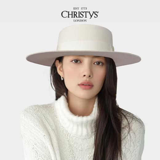 【英国王室御用品牌】Christys羊毛Canotier平顶康康帽徽章款 商品图4