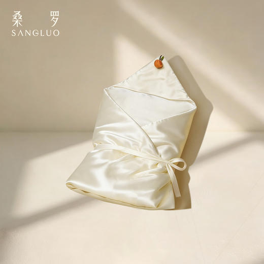 大桔大利』桑罗金桔真丝包被100%桑蚕丝呵护婴儿抱被新生儿送礼 商品图0