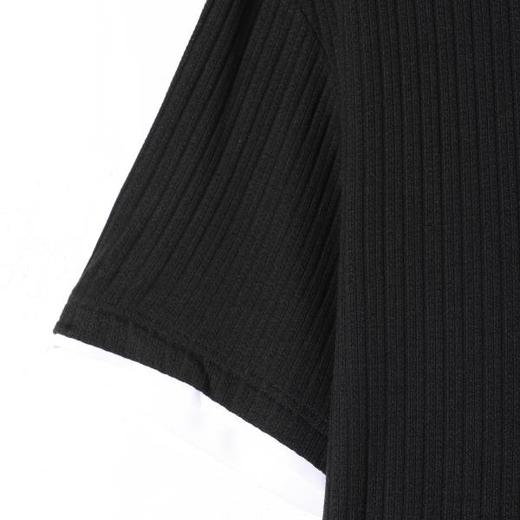 SDSA男装2026新款轻奢简约撞色拼接竖纹圆领短袖T恤百搭宽松上衣 商品图2