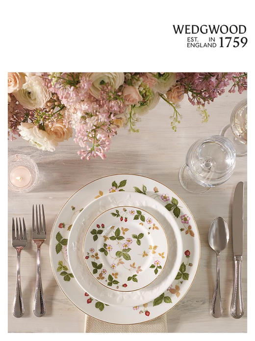 【WEDGWOOD】威基伍德 野草莓餐具组骨瓷餐盘菜盘西餐盘餐具碗 商品图0