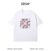 SDSA男装2026新款高贵轻奢韩系简约撞色刺绣线条圆领短袖T恤百搭 商品缩略图0