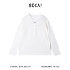 SDSA男装2026新款高贵轻奢半纽扣亨利领长袖T恤宽松圆领休闲上衣 商品缩略图0