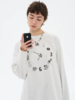 local tag/lt26ssk07/ 假日时钟 印花及植绒长袖T 两色宽松圆领插肩袖 商品缩略图0