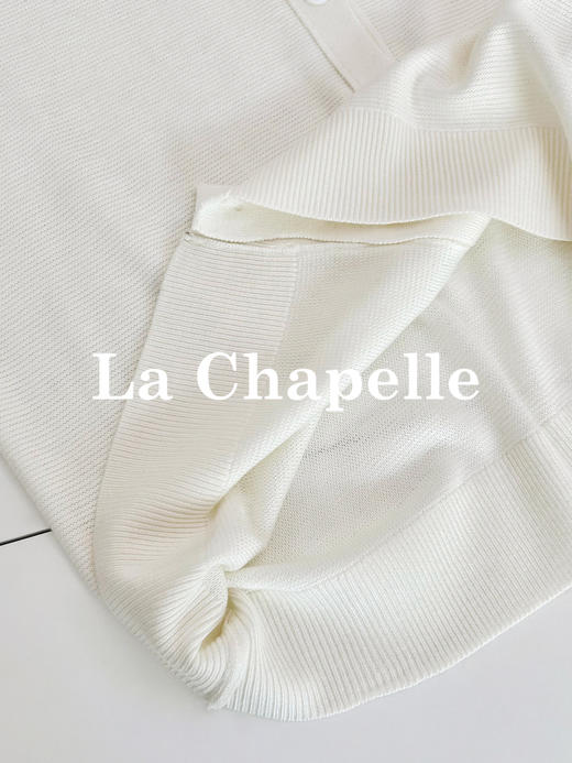 专柜实拍【绵羊毛~舒适柔软】拉夏贝尔/La Chapelle温柔松弛感！气质V领单排扣极简开衫百搭针织上衣 商品图7
