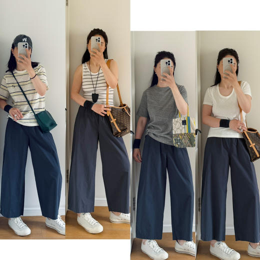 26夏--薄+轻盈高密棉纸感| 窄腰边九分裤【包邮+三天无理由退换】 商品图4