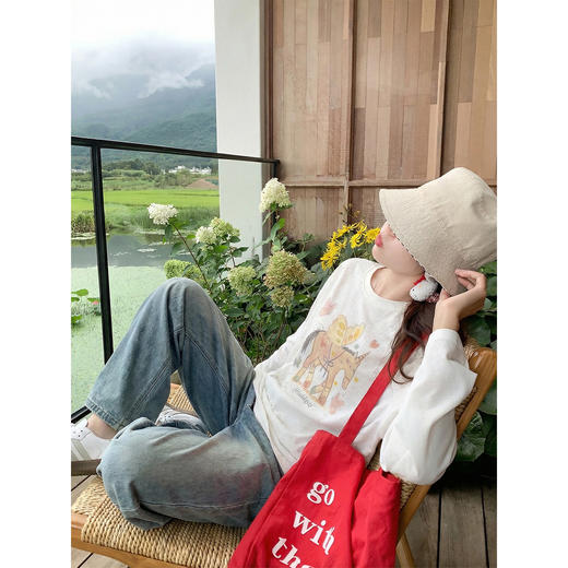 <曾小咸推荐>4.9现货秒杀 ！微信超特价！韩系彩点印花长袖t 日常159.99 立减100 秒杀59.99！！ 商品图4