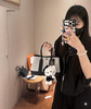 新款迷你花园包帆布拼皮 -熊猫 商品缩略图6
