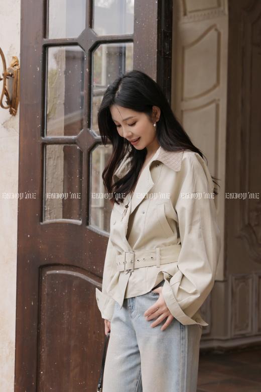 【门店同款】ENJOY夏季翻领收腰短款外套 170793226 商品图5