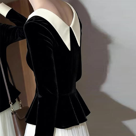 裁缝学苑AS661法式设计感拼色边丝绒衬衫纸样女装新款百搭显瘦上衣图纸 商品图1