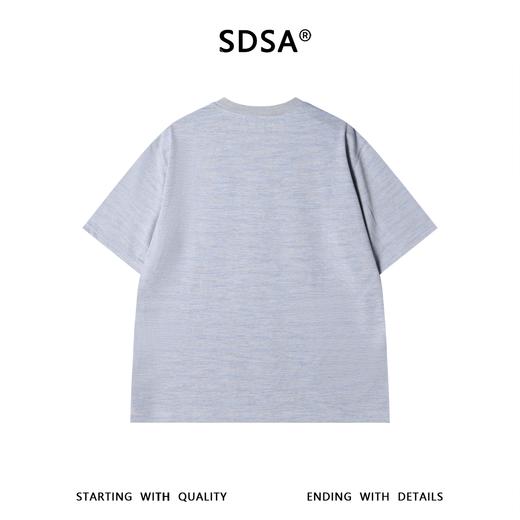 SDSA男装2026新款高贵轻奢领口三角缝线短袖T恤宽松圆领休闲上衣 商品图4