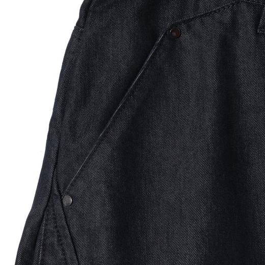 SDSA男装2026新款轻奢可拆卸丝巾拼接弯刀裤复古宽松阔腿牛仔裤 商品图4