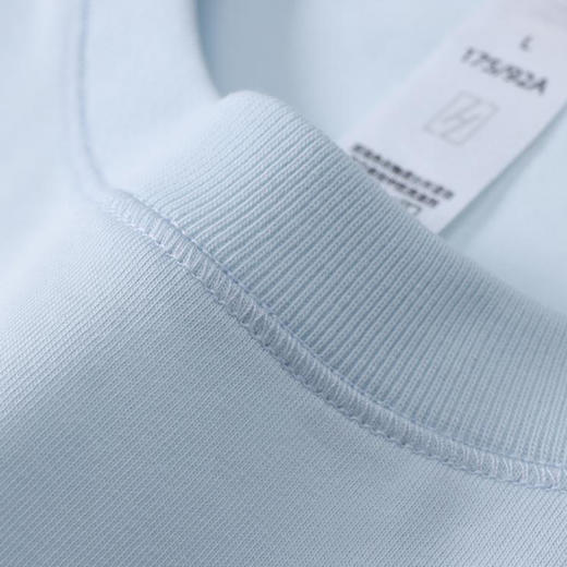 短袖圆领功能兔子纱户外运动系列45S长绒棉抗菌小落肩宽松款T恤   HLS-GY86001# 商品图6