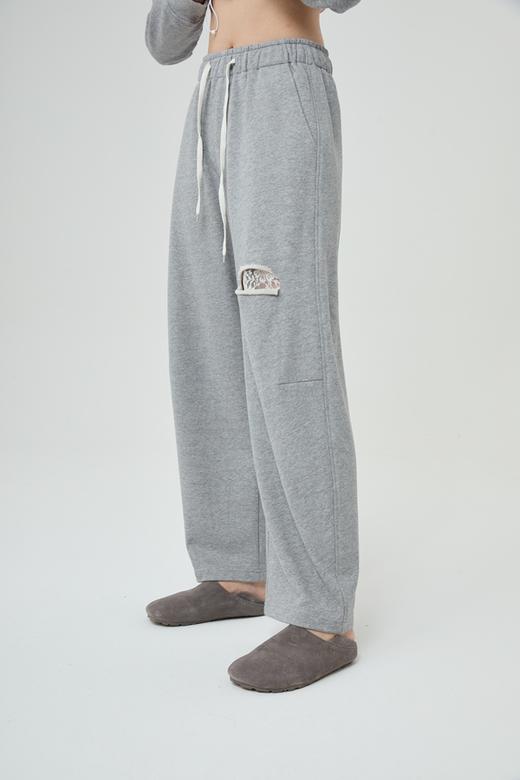 水淼2026新款微香蕉休闲柔软针织纯棉休闲裤2013 商品图0