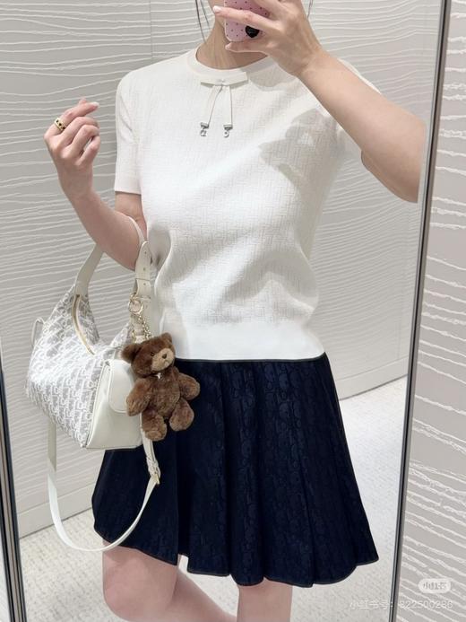 女款蝴蝶结修身短袖针织衫la010 商品图3