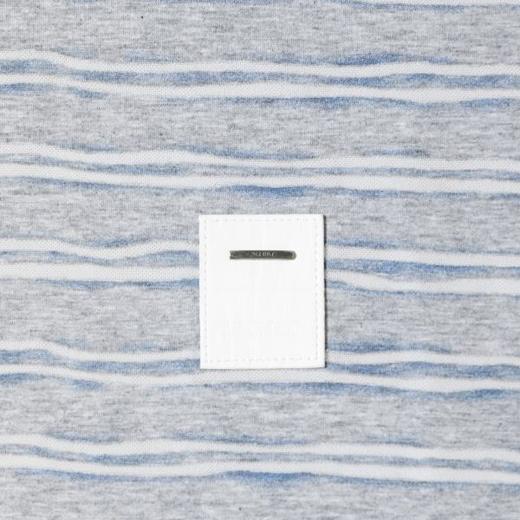 SDSA男装2026新款轻奢水波纹线条圆领短袖T恤日系极简风宽松上衣 商品图3