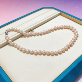 无核超亮光 9-10mm近正圆珍珠妈妈链 无瑕高亮 性价比 [发：56]