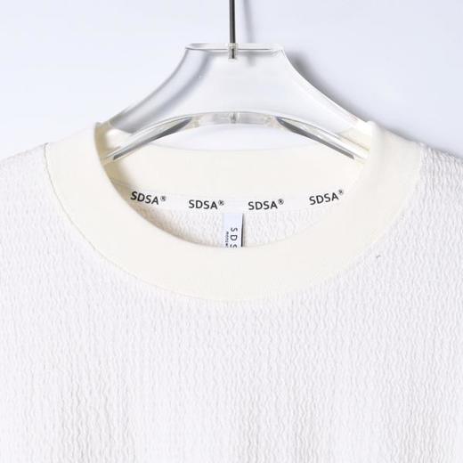 SDSA男装2026新款高贵轻奢抽绳下摆肌理感短袖T恤宽松圆领上衣 商品图1