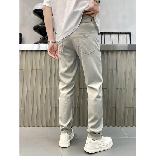 老钱风轻商务百搭修身水洗宽松小直筒柔软休闲男长裤    KDZC-Y78018 商品图3