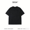 SDSA男装2026新款高贵轻奢高级感棋盘格提花圆领短袖T恤百搭上衣 商品缩略图0