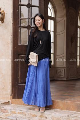 【门店同款】ENJOY夏季褶皱轻纱长半裙 170747140