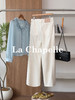 专柜实拍【露丝同款】拉夏贝尔/La Chapelle质感牛仔！复古单扣口袋后撞色标直筒阔腿白色净版牛仔裤 商品缩略图7