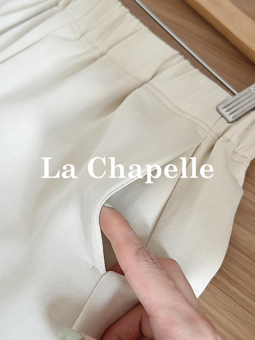 专柜实拍【莫代尔！舒芙蕾触感】拉夏贝尔/La Chapelle软糯舒适松紧腰内里抽绳口袋设计净版垂感显瘦休闲裤 商品图4
