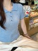 <曾小咸推荐>4.9现货秒杀 ！微信超特价！韩系娃娃领短袖针织t恤 日常129.99 立减70 秒杀59.99！！ 商品缩略图6