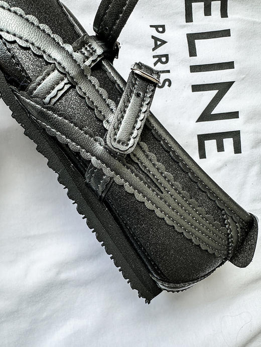 THS-无 鬼冢家  女士低调珠光银闪露背鞋 女士玛丽珍  BZ1284 商品图6