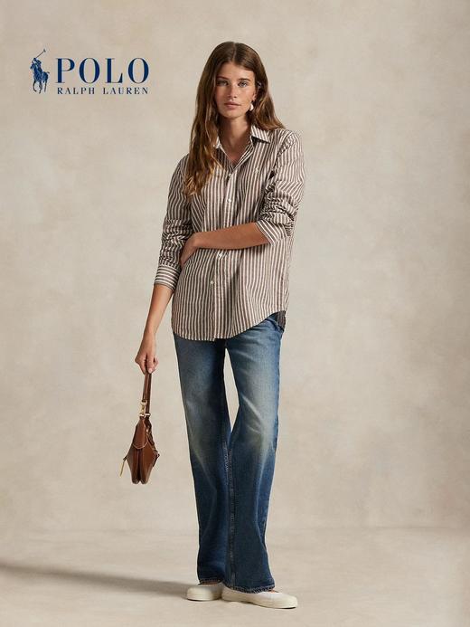 𝐑𝐚𝐥𝐩𝐡 𝐋𝐚𝐮𝐫𝐞𝐧拉夫 棉麻条纹衬衫 商品图2