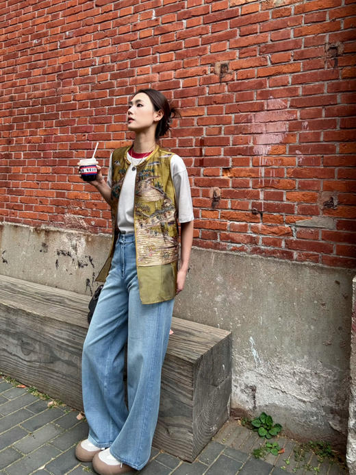 【可以跑步的牛仔裤】噢蜜ooomeooo长短款系列直筒牛仔裤 商品图2