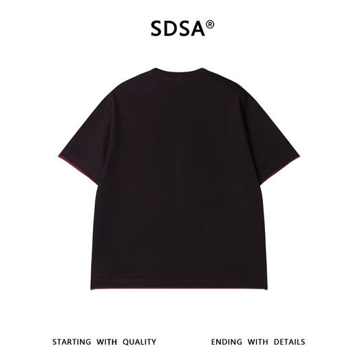 SDSA男装2026新款高贵轻奢潮牌日系撞色卷边T恤宽松短袖 商品图4