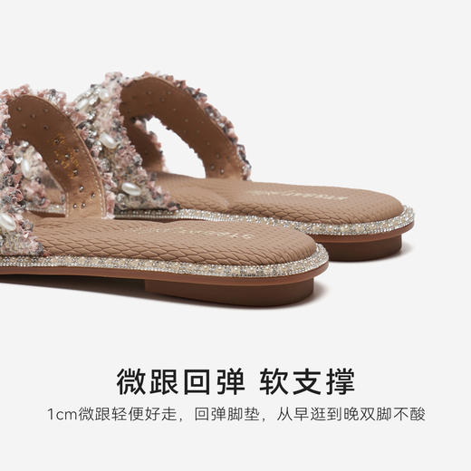 星期六26夏新款夏日漫游织钻平底凉拖SSE2110393 商品图9