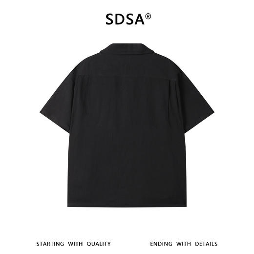 SDSA男装2026新款高贵轻奢韩版纯色双口袋翻领短袖T恤百搭宽松潮 商品图4