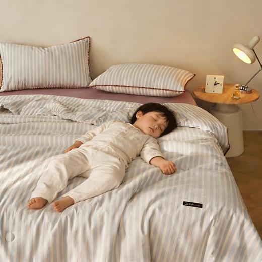 怕热爱出汗的“救命被”！纯棉超吸汗！恒源祥 2026新款无印风色织全棉贝壳绣棉花夏被空调被/床单/枕套  透气舒适 多规格可选 商品图3