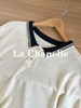 专柜实拍【山羊绒/羊毛！轻薄polo衫】拉夏贝尔/La Chapelle撞色翻领三扣设计修身弹力显瘦打底针织衫 商品缩略图10