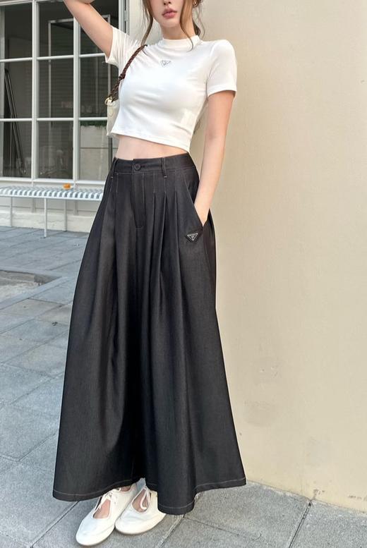 女款高腰阔腿裙裤la020 商品图3