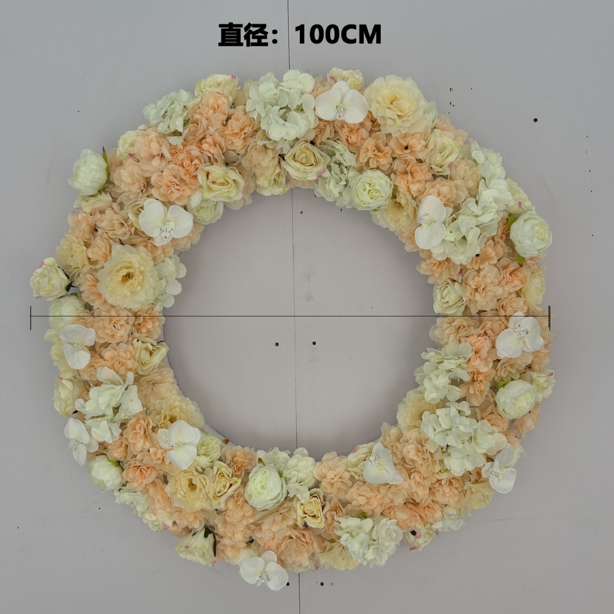 白事殡葬花圈仿真菊花祭祀花圈殡仪馆追悼会用品款式6