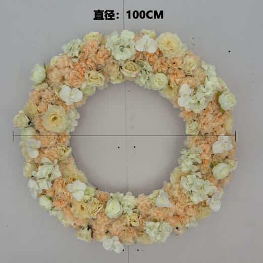 白事殡葬花圈仿真菊花祭祀花圈殡仪馆追悼会用品款式6 商品图0